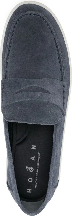 Hogan Rubber Sole Suede Loafers Shoes - Image 4