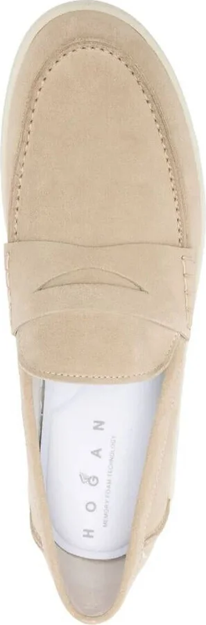 Hogan Rubber Sole Suede Loafers Shoes - Image 4