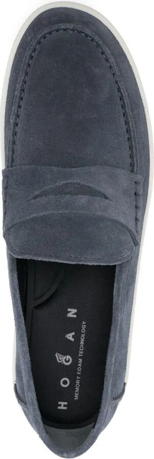 Hogan Rubber Sole Suede Loafers Shoes - Image 4