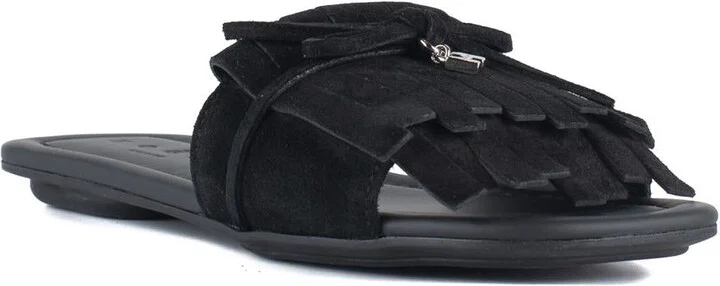 Hogan Sandalo H685 With Fringe In Black Suede - Image 3