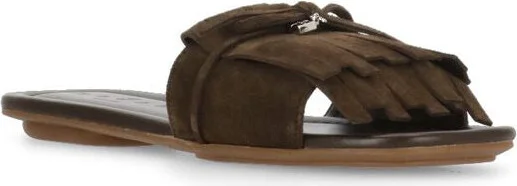 Hogan Sandalo H685 With Fringe In Brown Suede - Image 2