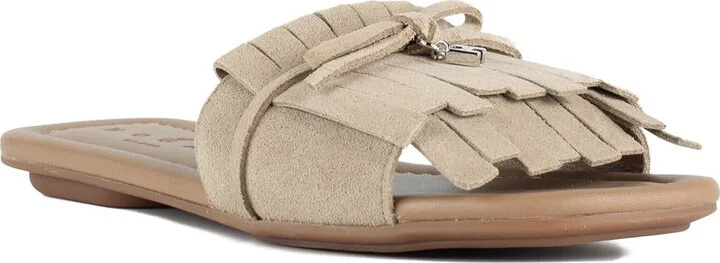 Hogan Sandalo H685 With Fringe In Rope-Colored Suede - Image 3