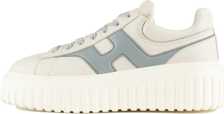 Hogan Sneakers H-Stripes Ivory And Light Blue - Image 2