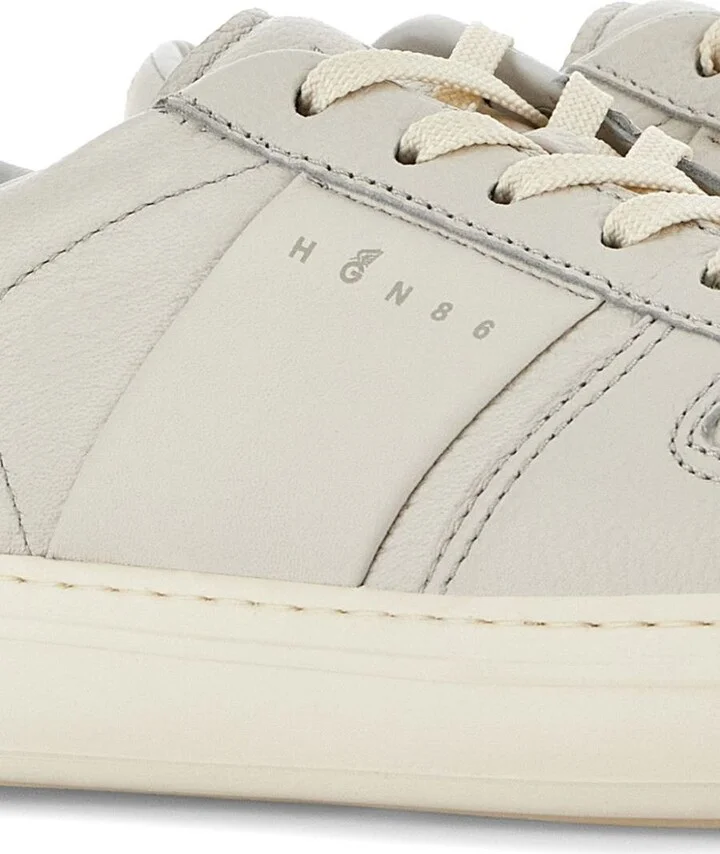Hogan Sneakers H-Tv In Beige Leather - Image 4