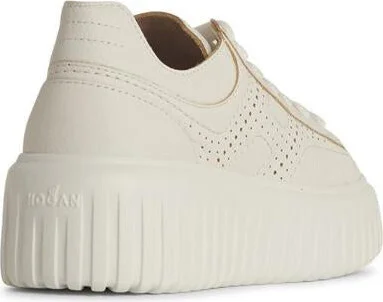 Hogan 'Stripes' White Leather Sneakers - Image 3