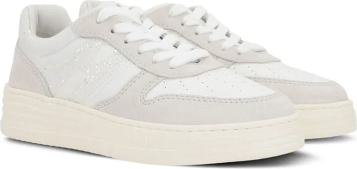 Hogan Suede And Smooth Leather H630 Sneakers With Glittered H Shoes - Image 2