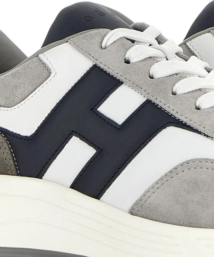 Hogan Suede And Smooth Leather Hyperlight Sneakers Shoes - Image 5