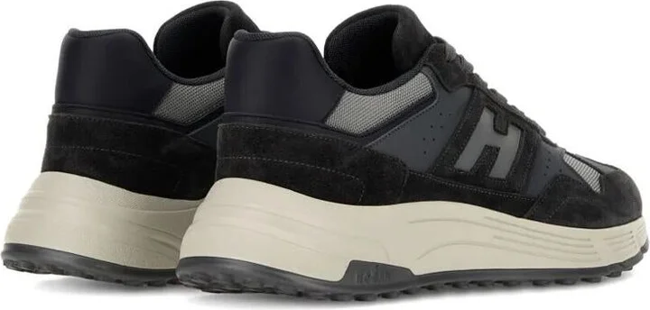 Hogan Suede And Smooth Leather Hyperlight Sneakers With Technical Fabric Inserts Shoes - Image 3