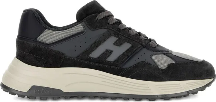 Hogan Suede And Smooth Leather Hyperlight Sneakers With Technical Fabric Inserts Shoes