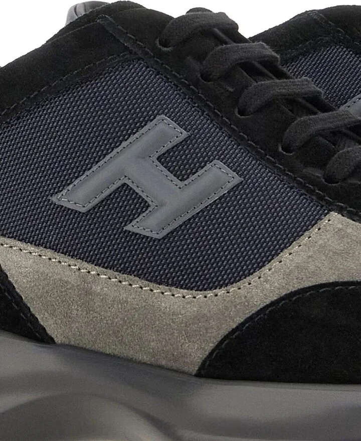 Hogan Suede And Smooth Leather Interactive Sneakers With Technical Fabric Inserts Shoes - Image 5