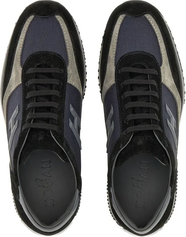 Hogan Suede And Smooth Leather Interactive Sneakers With Technical Fabric Inserts Shoes - Image 6
