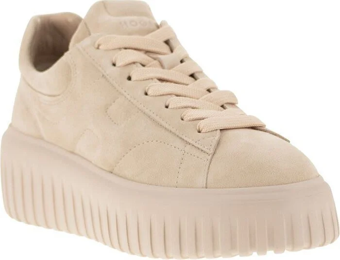 Hogan Suede H-Stripes Trainers - Image 2