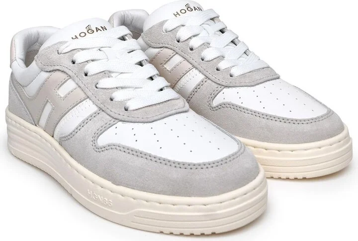 Hogan Two-Color Leather Sneakers - Image 3