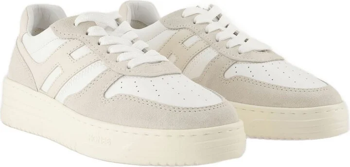 Hogan Two-Color Leather Sneakers - Image 6