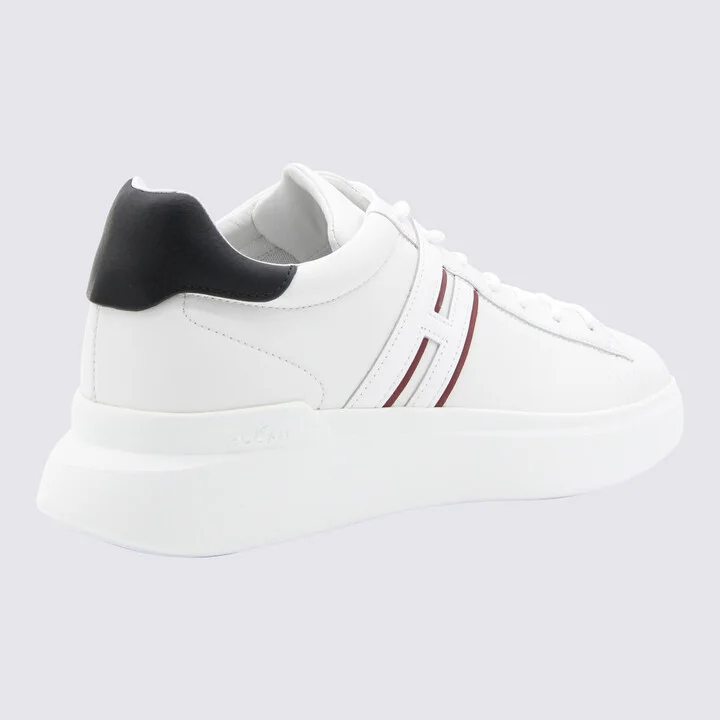 Hogan White And Red Leather Sneakers - Image 2