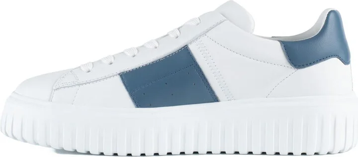 Hogan White H-Stripes Sneakers With Blue Details - Image 8