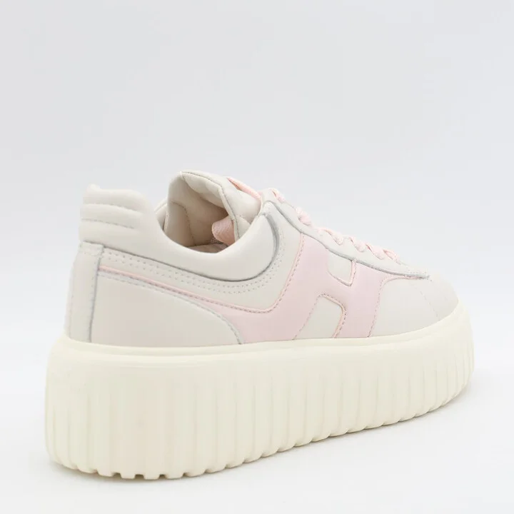 Hogan White Leather H-Stripes Sneakers - Image 2