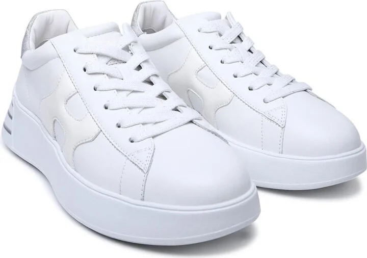 Hogan White Leather Rebel Sneakers - Image 2