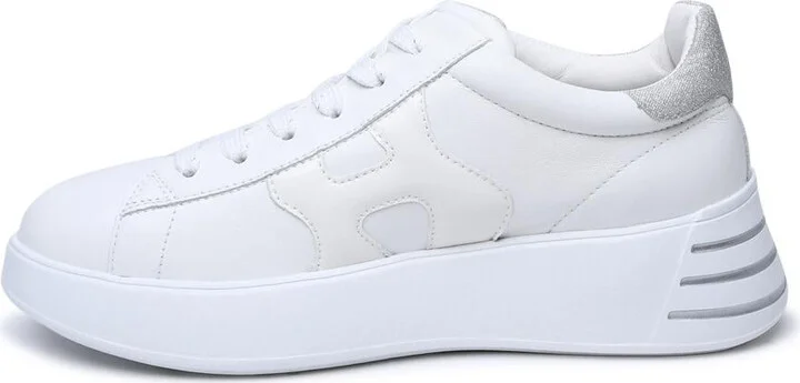 Hogan White Leather Rebel Sneakers - Image 3