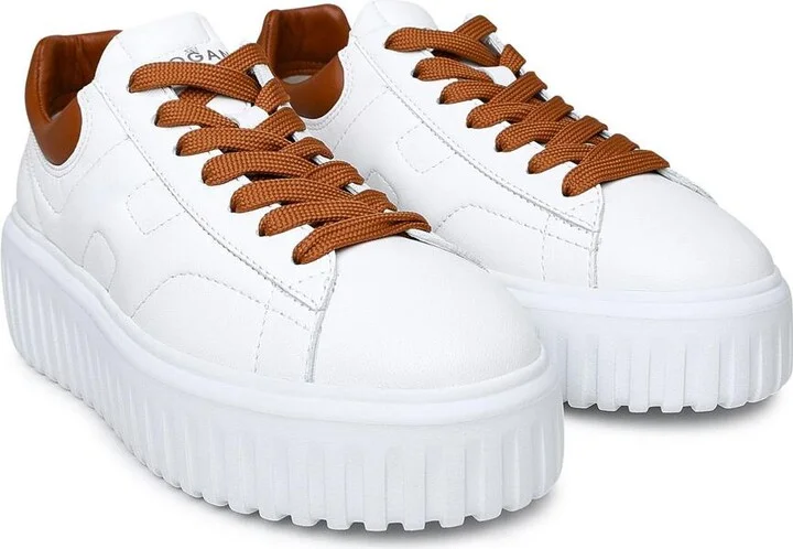 Hogan White Leather Sneakers - Image 2
