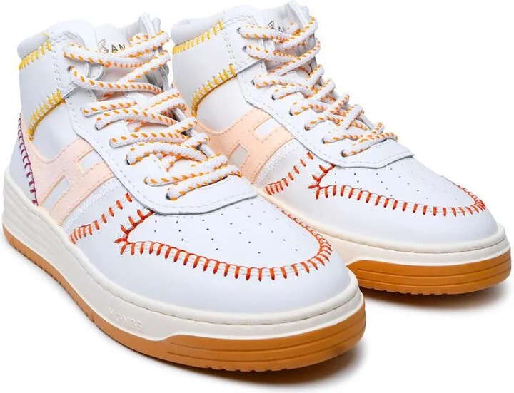 Hogan White Leather Sneakers - Image 2