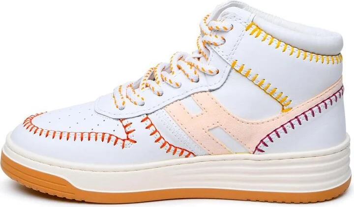 Hogan White Leather Sneakers - Image 3