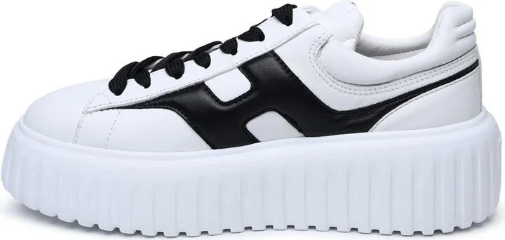Hogan White Leather Sneakers - Image 3