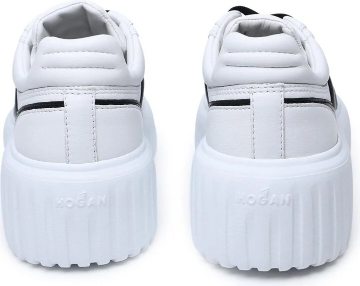 Hogan White Leather Sneakers - Image 4