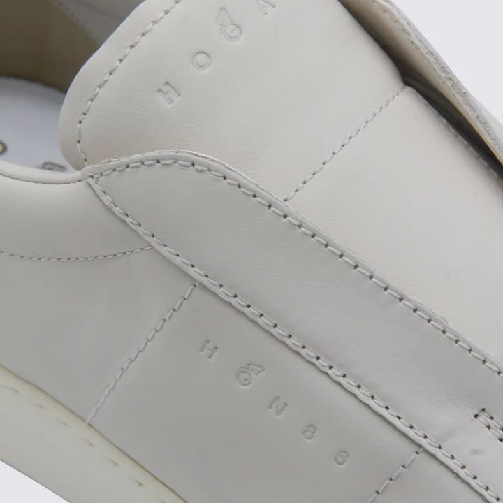 Hogan White Leather Sneakers - Image 4