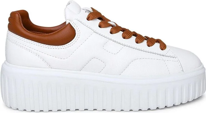 Hogan White Leather Sneakers