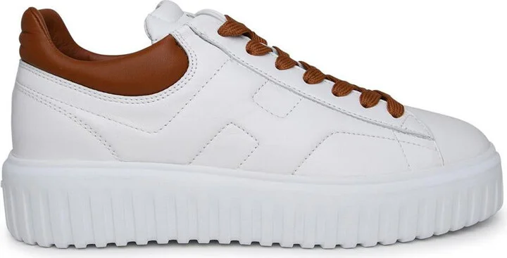 Hogan White Leather Sneakers