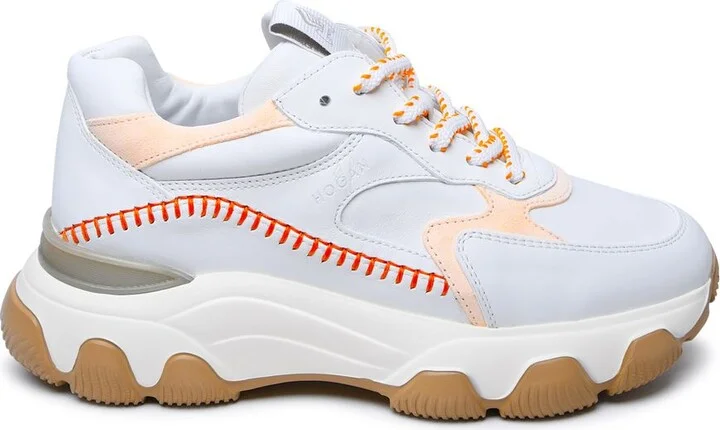 Hogan White Leather Sneakers