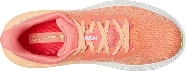 Hoka Arahi 7 Women's Shoes Papaya/Coral : 5.5 B - Medium, Synthetic/Textile - Image 2