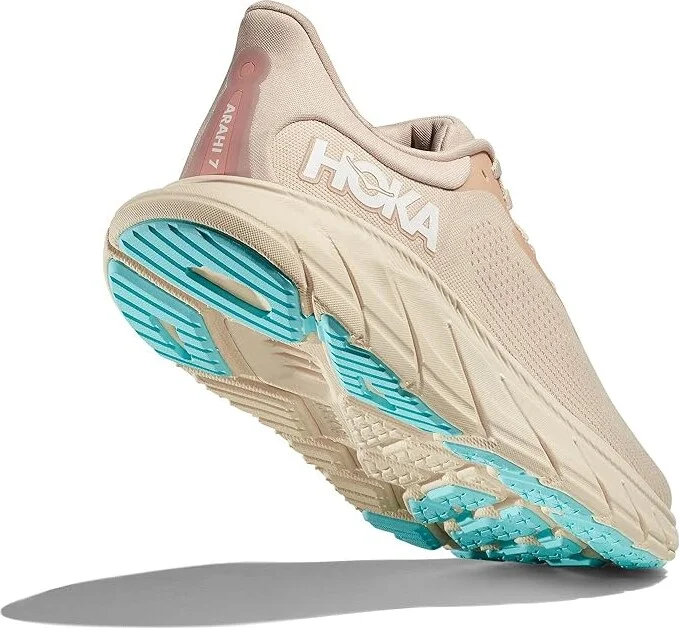 Hoka Arahi 7 Women's Shoes Vanilla/Cream : 8.5 B - Medium, Synthetic/Textile - Image 5