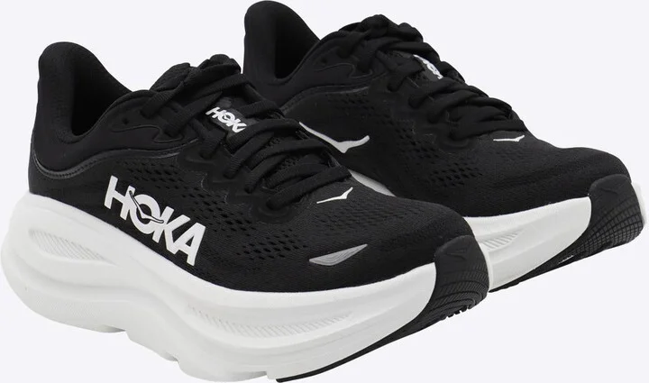 Hoka Black And White Bondi 9 Sneakers - Image 2