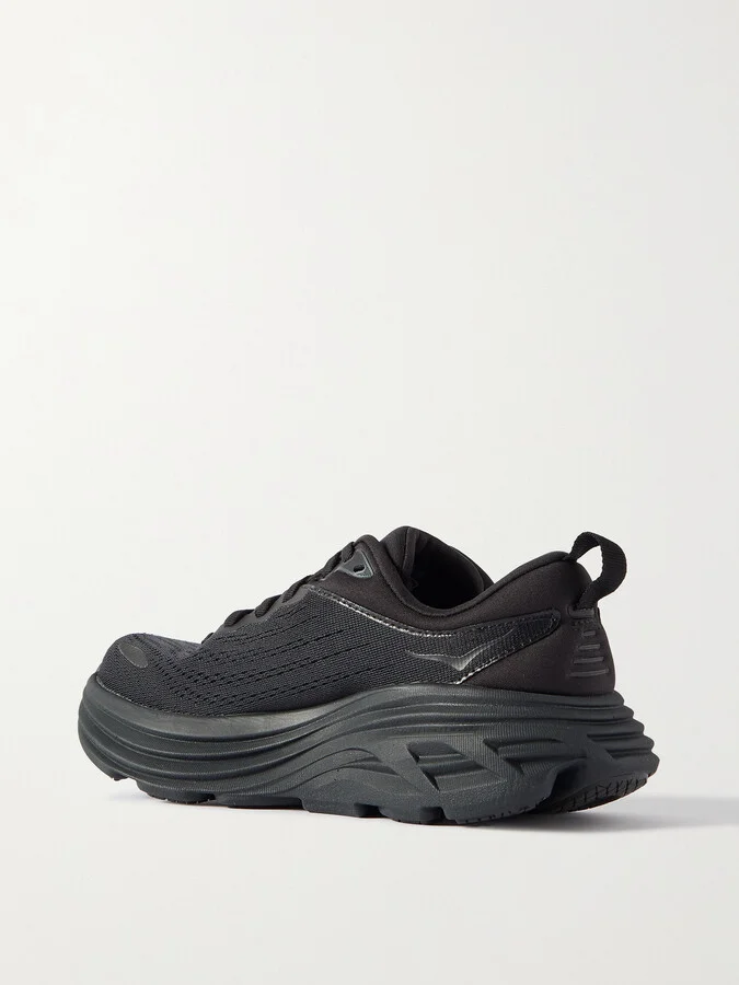 Hoka - Bondi 8 Rubber-trimmed Mesh Sneakers - Black - Image 3