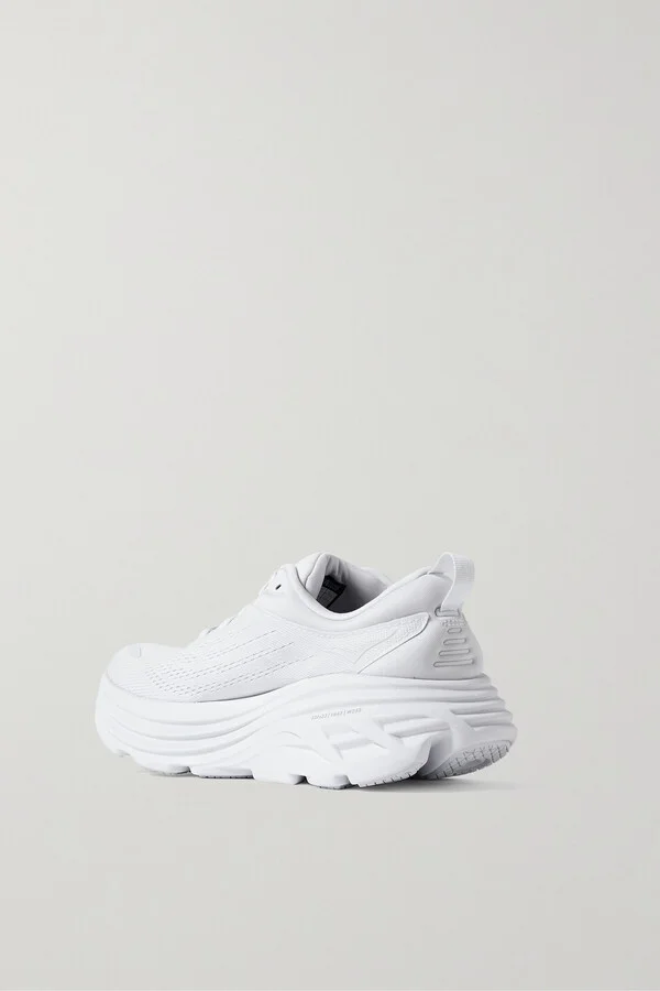 Hoka - Bondi 8 Rubber-trimmed Mesh Sneakers - White - Image 3