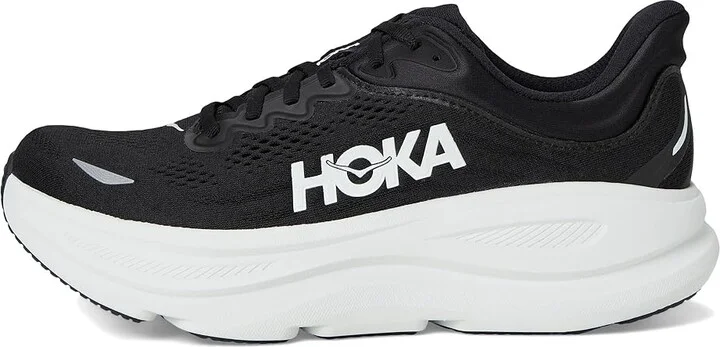 Hoka Bondi 9 Men's Shoes Black/White : 7.5 D - Medium, Rubber - Image 6