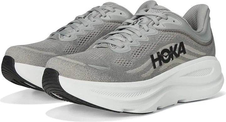 Hoka Bondi 9 Men's Shoes Galactic Grey/Stellar Grey : 14 D - Medium, Rubber
