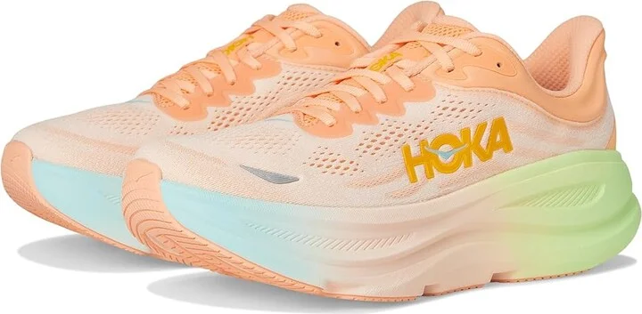 Hoka Bondi 9 Men's Shoes Pale Tangerine : 16 D - Medium, Rubber