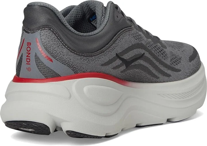Hoka Bondi 9 Men's Shoes Satellite Grey/Outer Orbit : 8 D - Medium, Rubber - Image 4