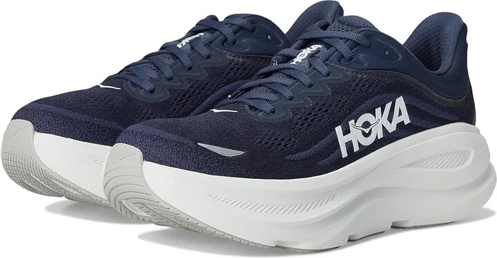 Hoka Bondi 9 Men's Shoes Varsity Navy/White : 7.5 D - Medium, Rubber