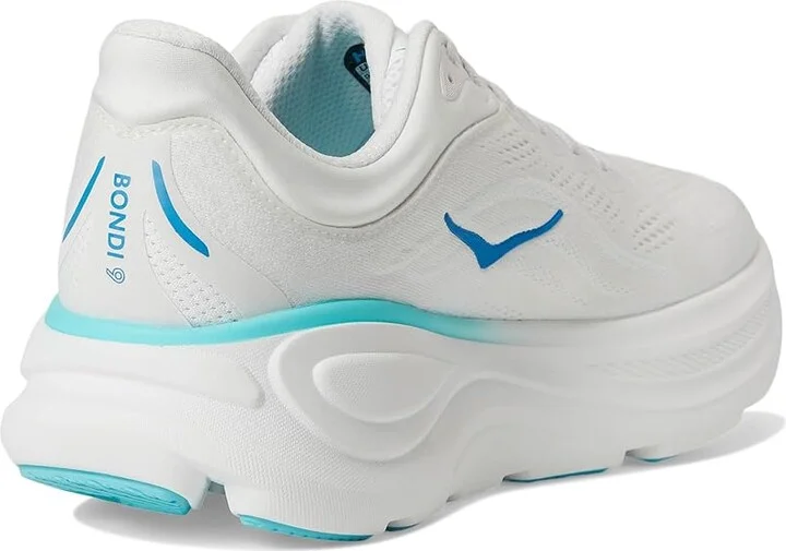 Hoka Bondi 9 Men's Shoes White/Hoka Blue : 11.5 D - Medium, Rubber - Image 4