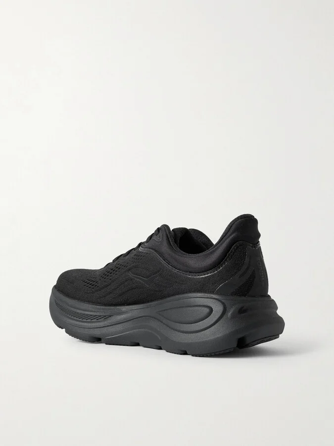 Hoka - Bondi 9 Rubber-trimmed Mesh Sneakers - Black - Image 3