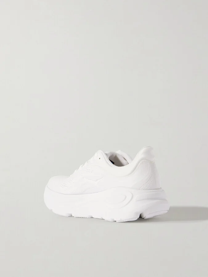 Hoka - Bondi 9 Rubber-trimmed Mesh Sneakers - White - Image 3