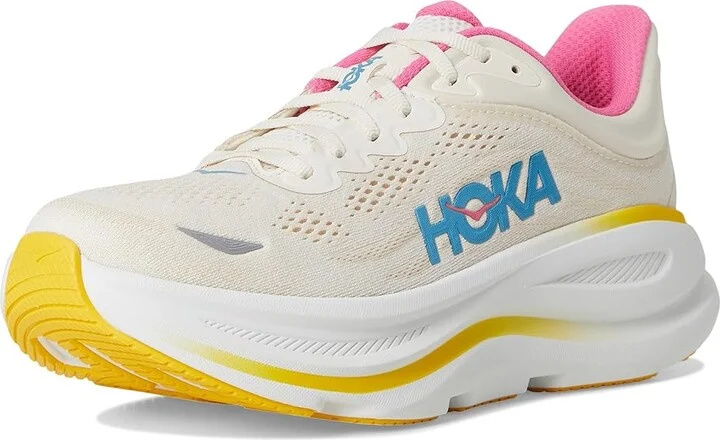 Hoka Bondi 9 Women's Shoes Alabaster/Birch : 5 B - Medium, Synthetic - Image 5