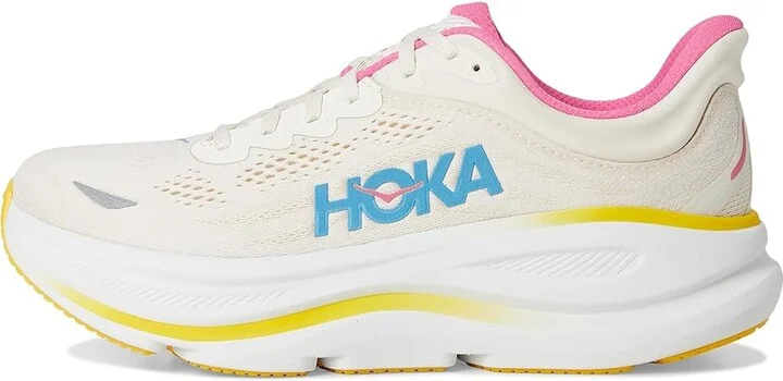 Hoka Bondi 9 Women's Shoes Alabaster/Birch : 5 B - Medium, Synthetic - Image 6