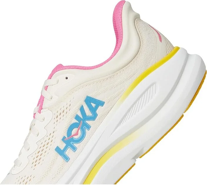 Hoka Bondi 9 Women's Shoes Alabaster/Birch : 5 B - Medium, Synthetic - Image 7