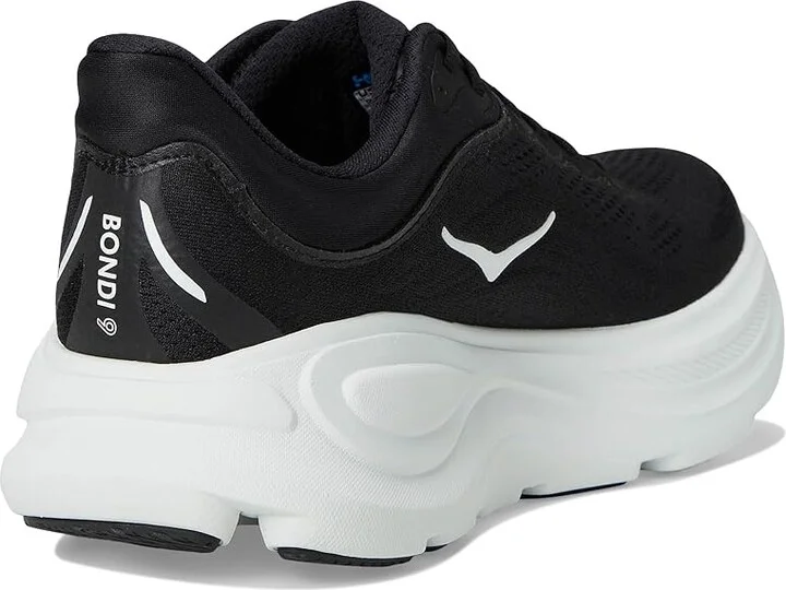 Hoka Bondi 9 Women's Shoes Black/White : 7 B - Medium, Synthetic - Image 4