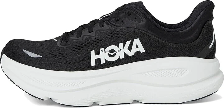 Hoka Bondi 9 Women's Shoes Black/White : 7 B - Medium, Synthetic - Image 6